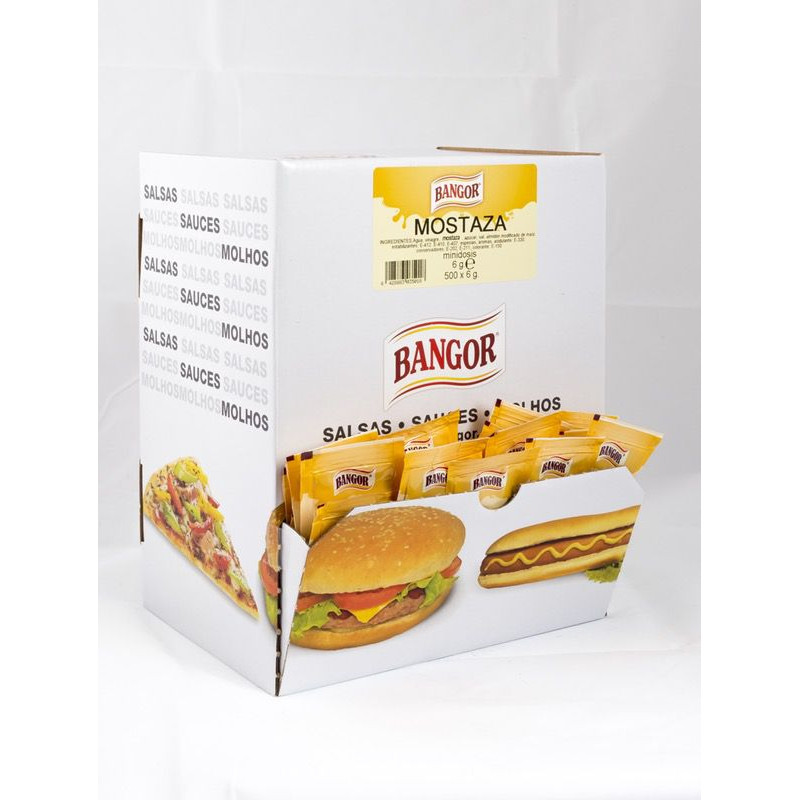 MOSTAZA EN MONODOSIS 1/(PACK 2 X 500un) de 6gr.